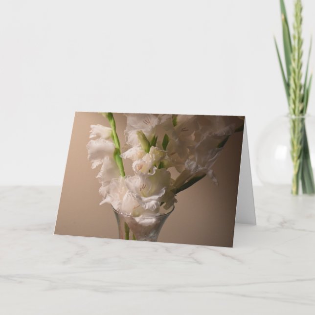 Gladioli, tarjeta (Anverso)