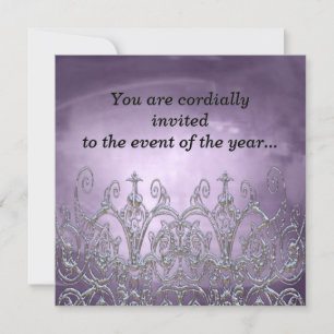 Gladmoore Plum Elegant Party Invitación