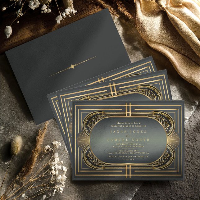 Glam Art Deco Boda ensayo Cena ID1033 (Subido por el creador)