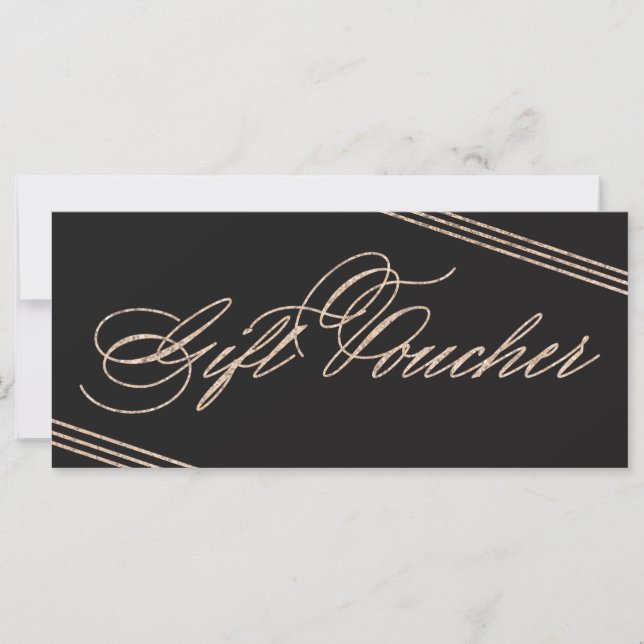 Glam Black Gold Gift Voucher 50 Photography (Anverso)