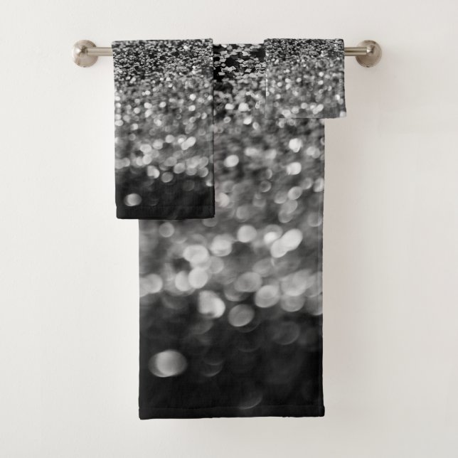 Glam Bokeh Brillo Gris Plateado 2 (In situ)