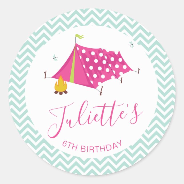 Glam Camp Makover Chicas Sello para sobres de cump (Anverso)