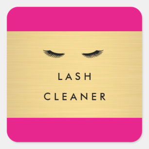 Glam Eyelash Pegatinas limpiadores de cenizas rosa