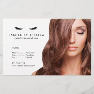 Glam Eyelashes Classic Photo Price List Flyer