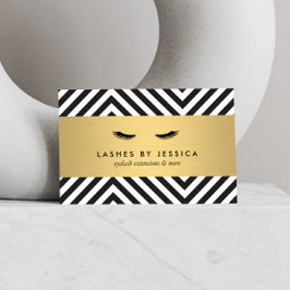 Glam Eyelashes con tarjetas de presentación en neg