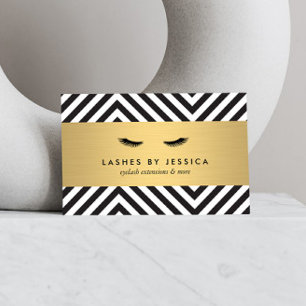 Glam Eyelashes con tarjetas de presentación en neg