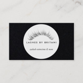 Glam Eyelashes texto blanco Tarjeta de presentació