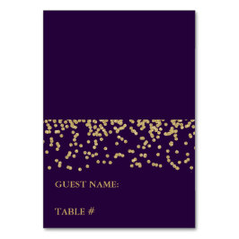 Glam Faux Gold Confetti en la tarjeta de escorte p