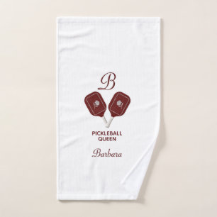 Glam Glit Pickleball Queen Paddles Floral Inicial