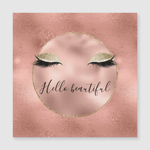 Glam Glitzy Black Eyelashes de oro rosado Rosa