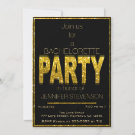 Glam Gold | Invitación a la Bachelorette Party