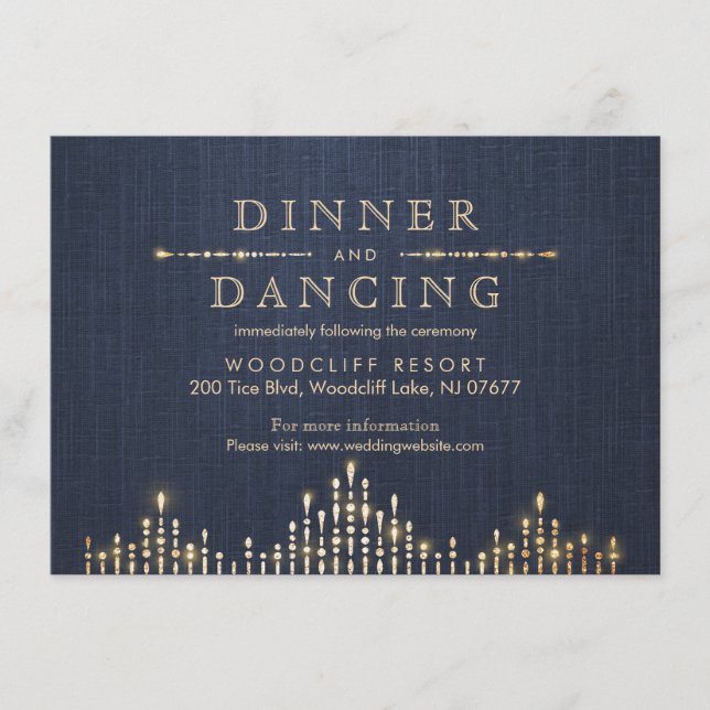 Glam gold marina art deco vintage boda recepción (Anverso)