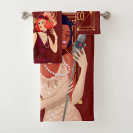 Glam Ladies Gold Burgundy, del Art Deco de los año