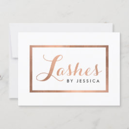 Glam Lashes Script Rosa Certificado de regalo de o