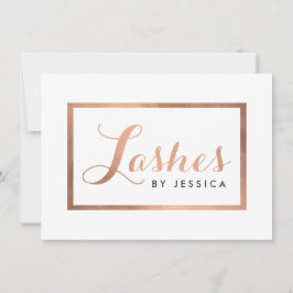 Glam Lashes Script Rosa Certificado de regalo de o