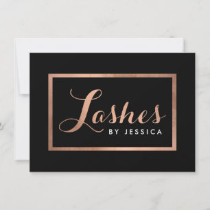 Glam Lashes Script RoseGold/Black Gift Certificate