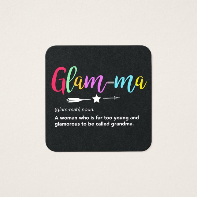 Glam-mamáes, abuela de definición de glamma (Anverso)