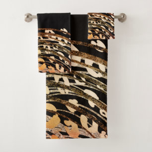 Glam Negro Naranja Bronce Dorado Leopardo Guepardo