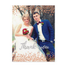 Glam Pink Bubbles Moda Caligrafía Gracias Tarjeta