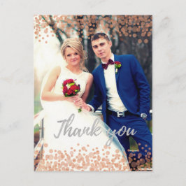 Glam Pink Bubbles Moda Caligrafía Gracias Tarjeta