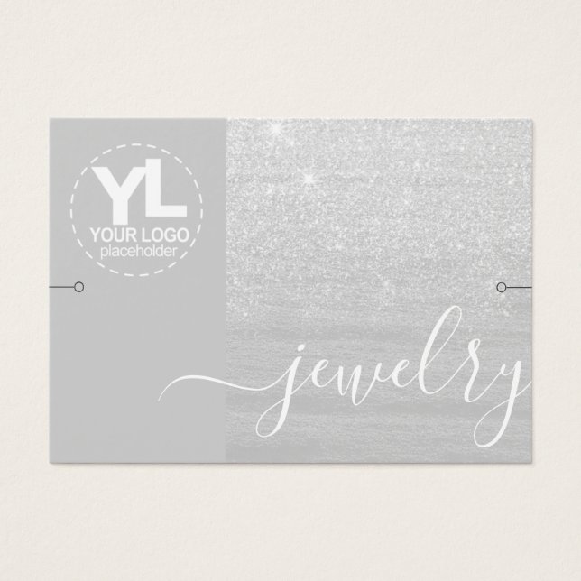 Glam Purpurina plateado con pantalla de pulsera (Frente)