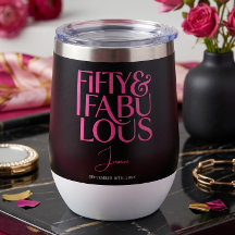 Glam Rosa Caliente Negro Chic 50 y Fabuloso Cumple