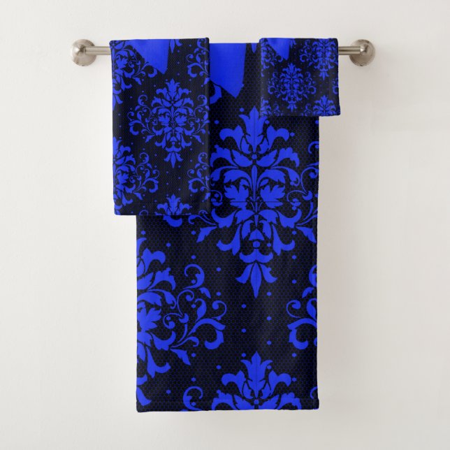 Glam Royal Blue Bow-Blue Lace-Black (In situ)