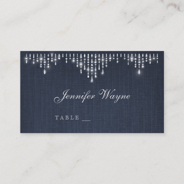 Glam Silver art deco vintage tarjetas para celebra (Anverso)