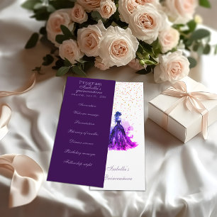Glamor Gótico Quince programa púrpura Quinceañera