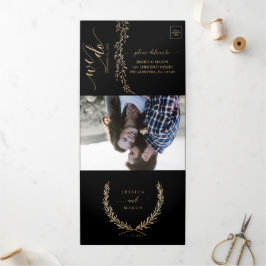 Glamorosa Boda de Oro Juego de Invitaciones