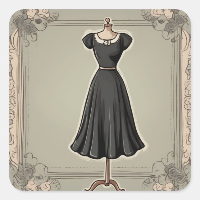 Glamorosa colección de Pegatinas de arte LBD (Anverso)