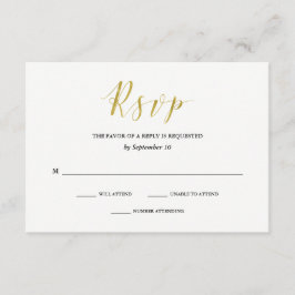 Glamorosa Faux Gold Classic Wedding RSVP
