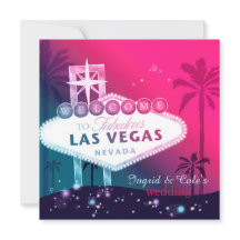 Glamorosa invitación a la boda de Las Vegas