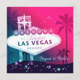 Glamorosa invitación a la boda de Las Vegas