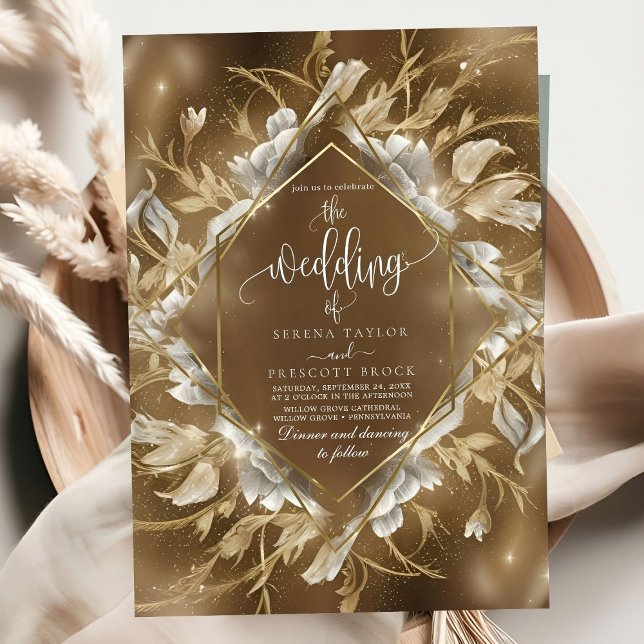 Glamorosa Invitación a la Boda Floral Temática Dor (Subido por el creador)