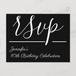 Glamorosa postal "rsvp"