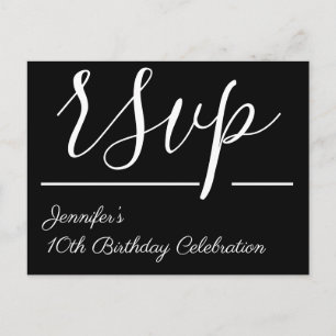 Glamorosa postal "rsvp"