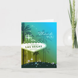 Glamorosa tarjeta de agradecimiento a Boda de Las 