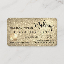 Glamorosa tarjeta de crédito Sparkly Gold Purpurin