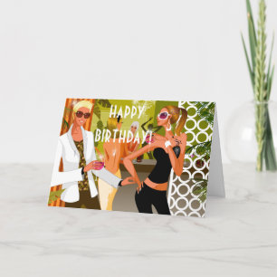 Glamorosa tarjeta de fiesta de cumpleaños