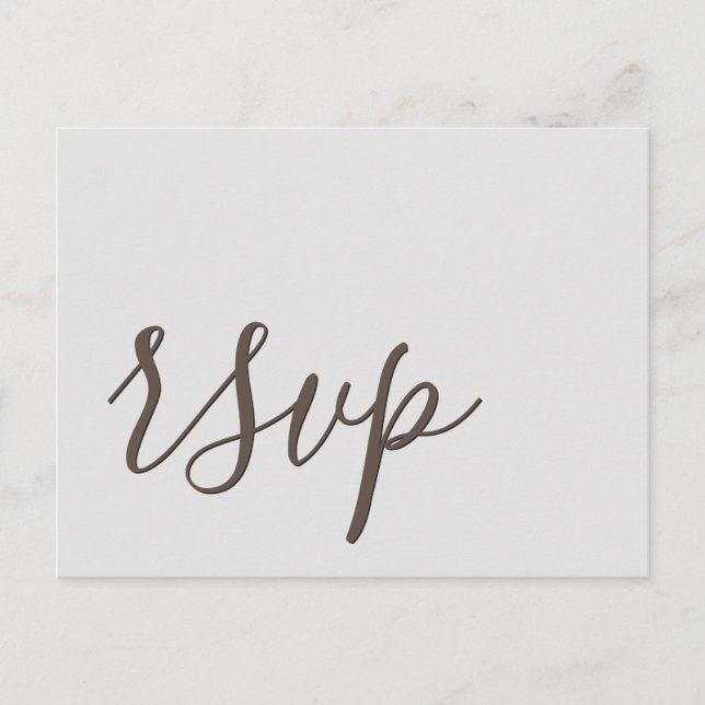 Glamorosa tarjeta postal RSVP (Anverso)