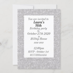 Glamorosas invitaciones personalizadas para fiesta