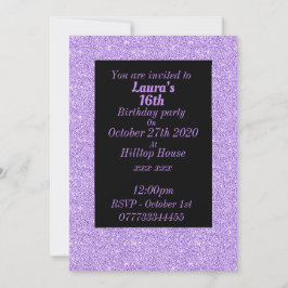 Glamorosas invitaciones personalizadas para fiesta