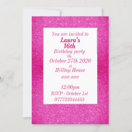 Glamorosas invitaciones personalizadas para fiesta