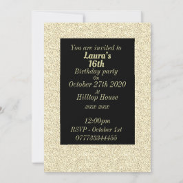 Glamorosas invitaciones personalizadas para fiesta