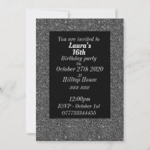 Glamorosas invitaciones personalizadas para fiesta
