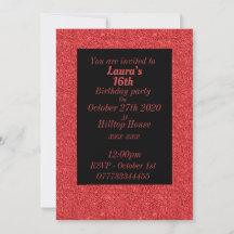 Glamorosas invitaciones personalizadas para fiesta