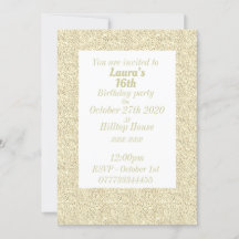 Glamorosas invitaciones personalizadas para fiesta