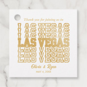Glamoroso Purpurina de oro Las Vegas Etiqueta de F