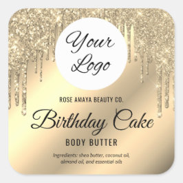 Glamoroso Purpurina Gold Drippings Pegatina de pro